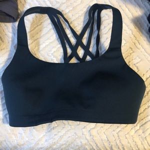 Lululemon seamless sports bra, nightdiver (blue)